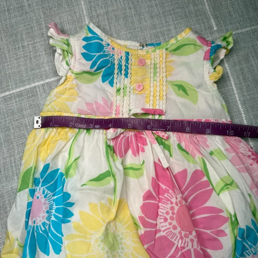 Lilly Pulitzer White Label 12-18 Months Floral Dress Bloomer Cabana Floral Derby